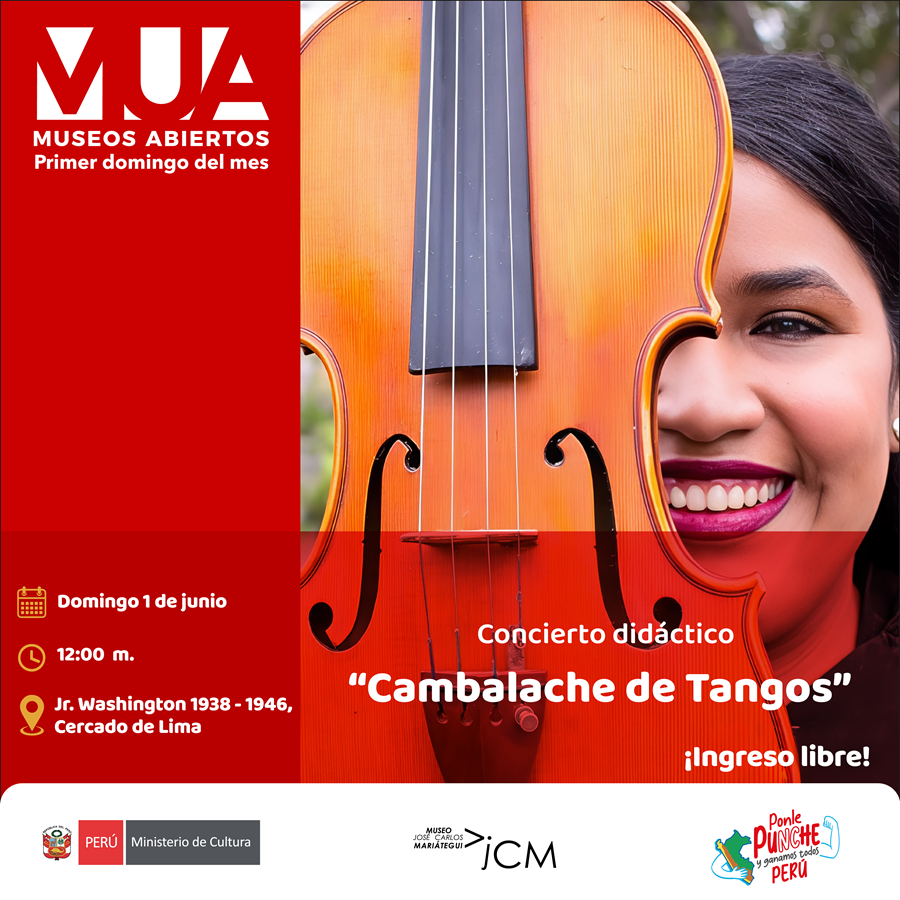 MUSEOS ABIERTOS MUA - Concierto didáctico "Cambalache de Tangos" A cargo de la profesora. Irina Mercedes Villa Rivero
