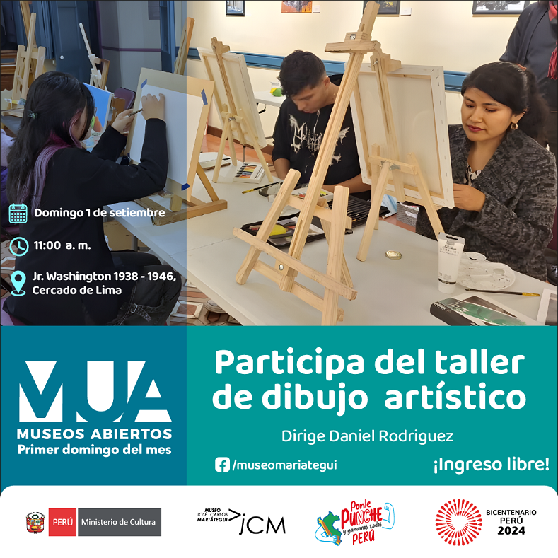 MUA - Museos Abiertos. Participa del taller de dibujo artístico y pintura. A cargo del profesor Daniel Rodríguez.