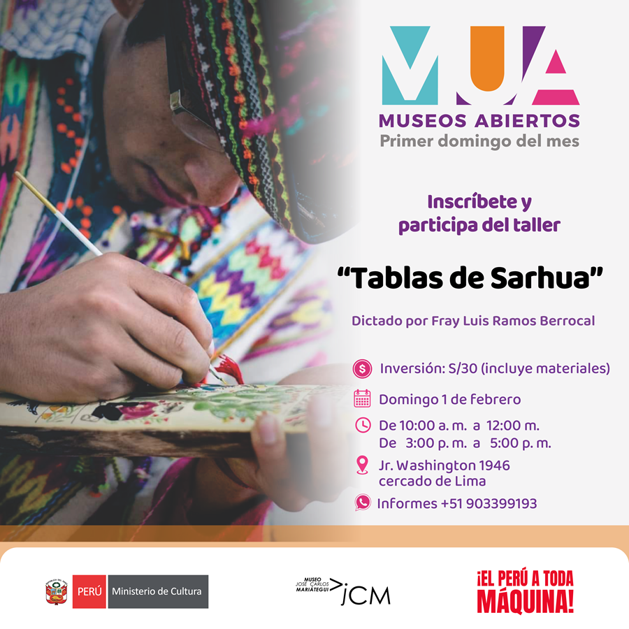 Museos Abiertos. Taller de "Tablas de Sarhua" dictado por Fray Luis Ramos Berrocal