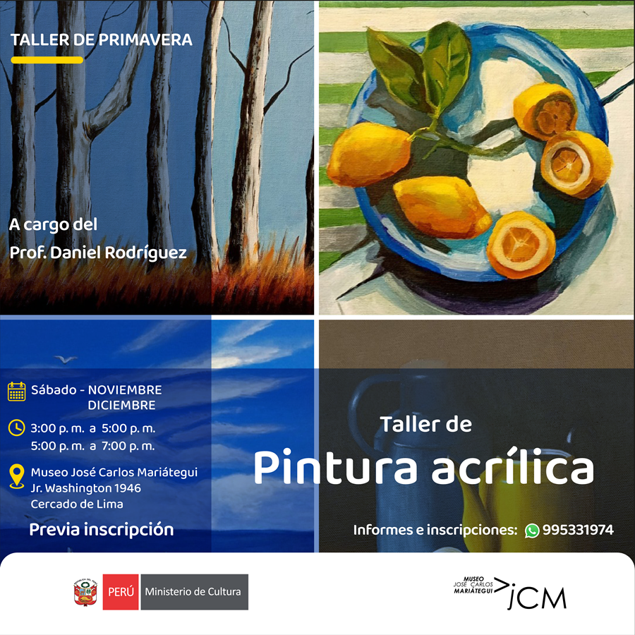 Taller de pintura acrílica. A cargo del profesor: Daniel Rodríguez