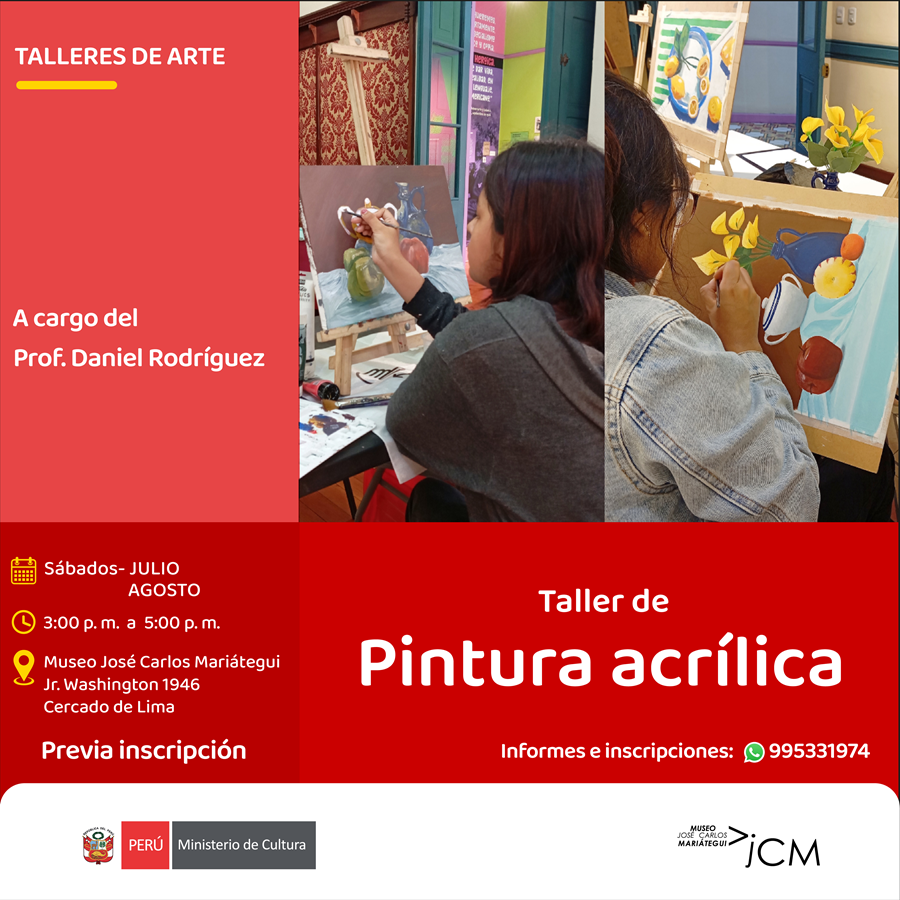 Taller de pintura acrílica. A cargo del profesor: Daniel Rodríguez