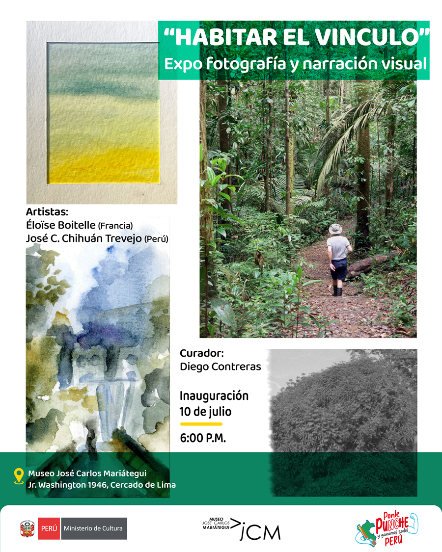 Exposición HABITAR EL VÍNCULO fotografía y narración gráfica de Éloïse Boitelle y José Carlos Chihuán Trevejo.