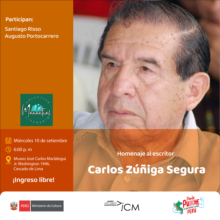 Homenaje al escritor Carlos Zúñiga Segura.