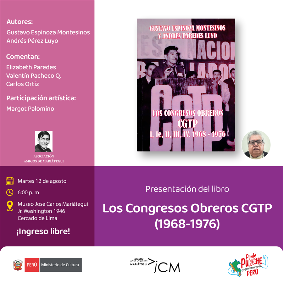 Presentación del libro. Los Congresos Obreros CGTP (1968-1976)