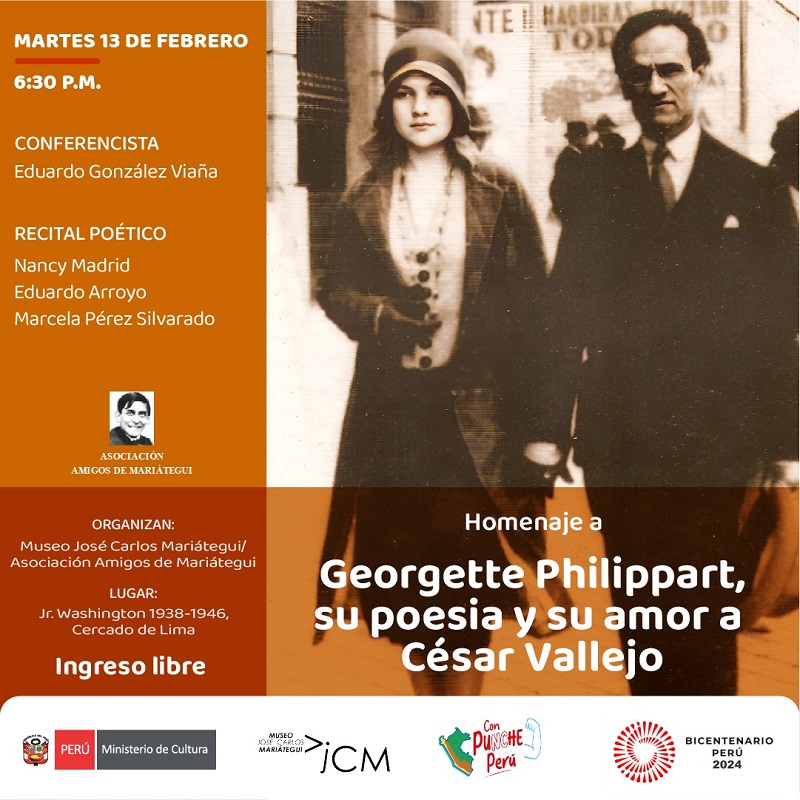 Homenaje a Georgette Philippart, su poesía y su amor a César Vallejo.