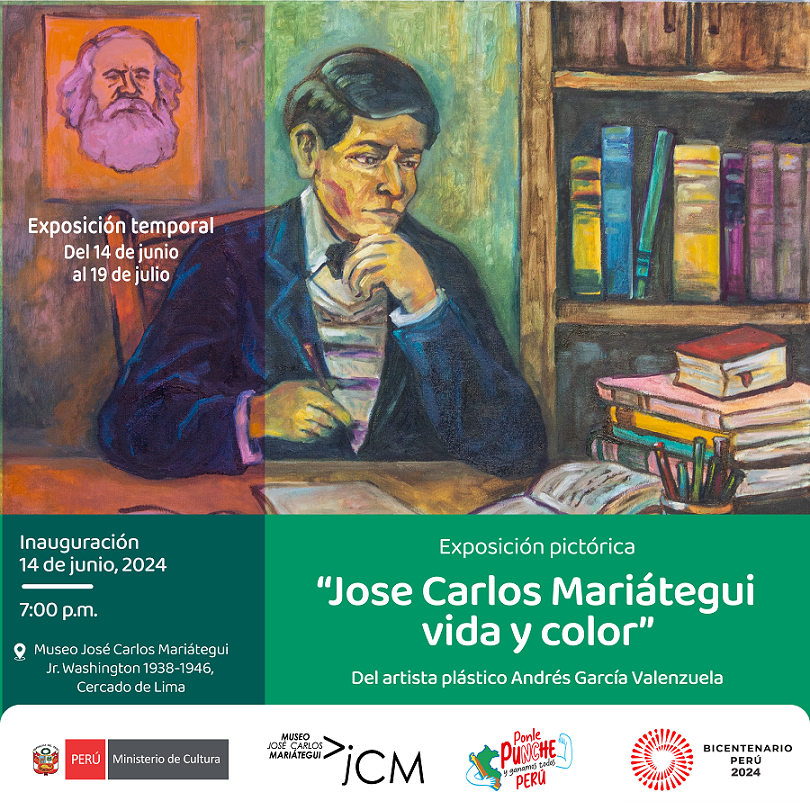 Exposición pictórica: José Carlos Mariátegui vida y color" del artista plástico Andrés García Valenzuela