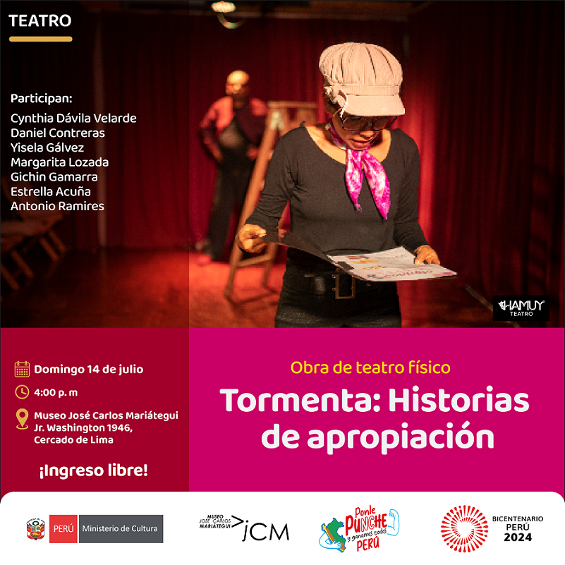 Obra de teatro. Tormenta: Historias de apropiación