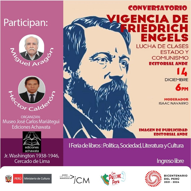 Conversatorio. Vigencia de Friedrich Engels: lucha de clases, Estado y comunismo.