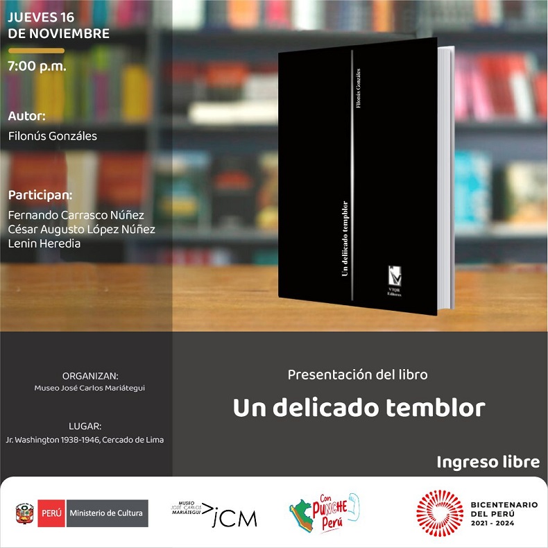 Presentación del libro "Un delicado temblor" de Filonúz Gonzáles