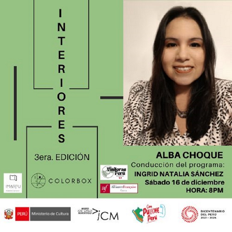 Programa de entrevista: INTERIORES 3ra. Edición. Quinta entrevista a; Alba Choque (Lima).