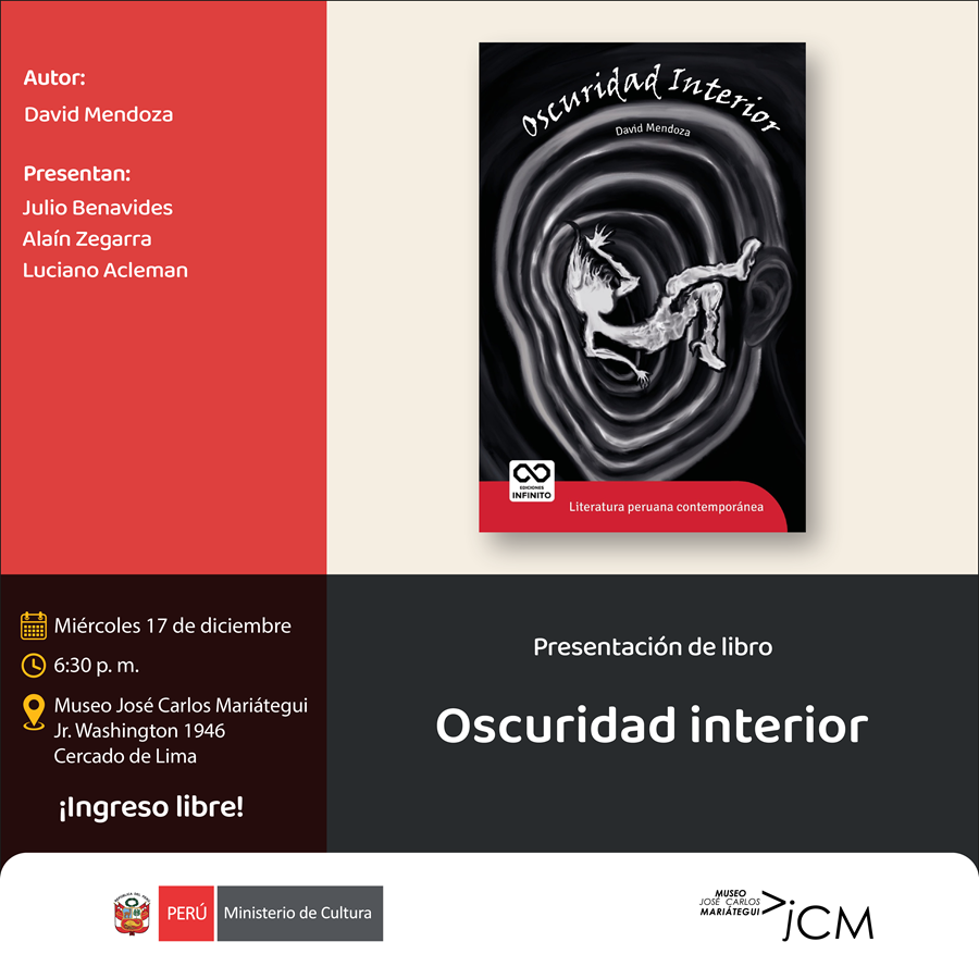 Presentación del libro. Oscuridad interior del autor David Mendoza