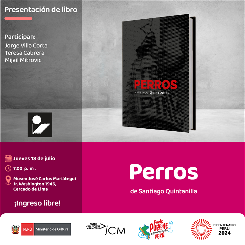 Presentación de libro. "Perros" de Santiago Quintanilla 