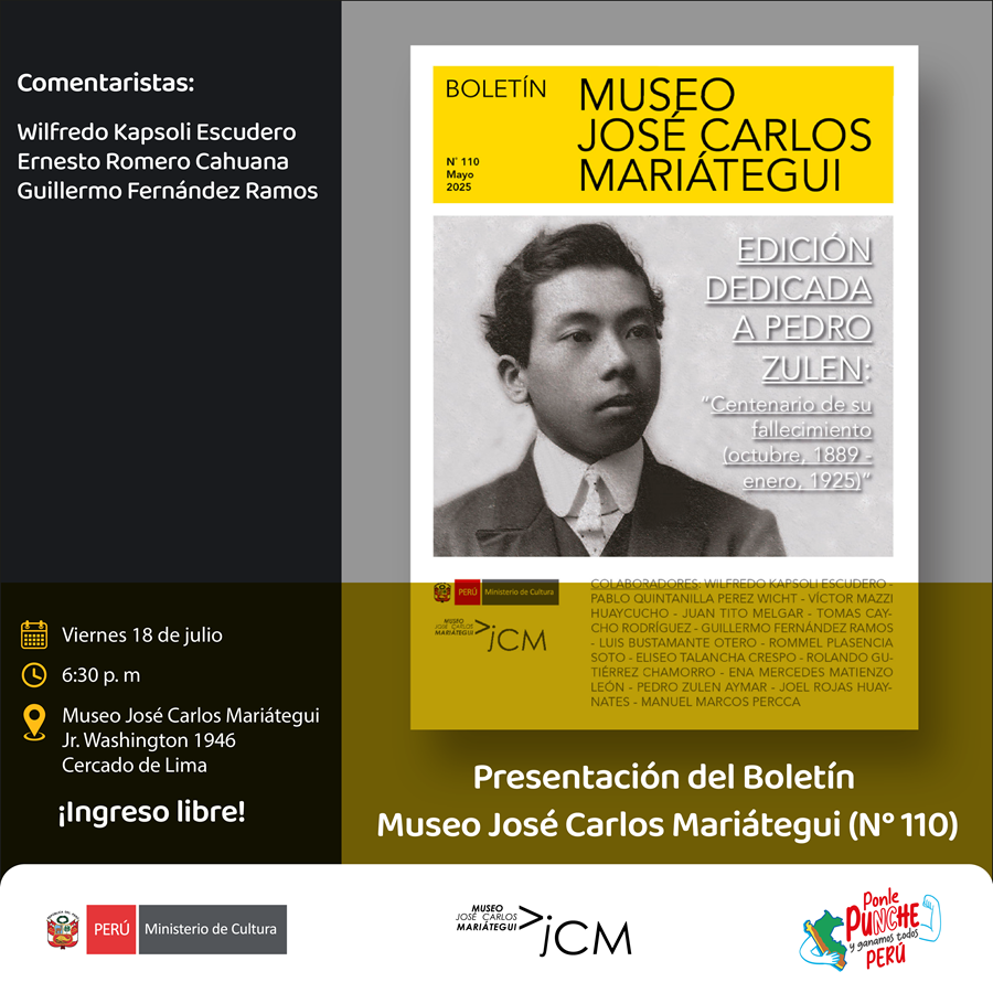 Presentación del Boletín Museo José Carlos Mariátegui N°110