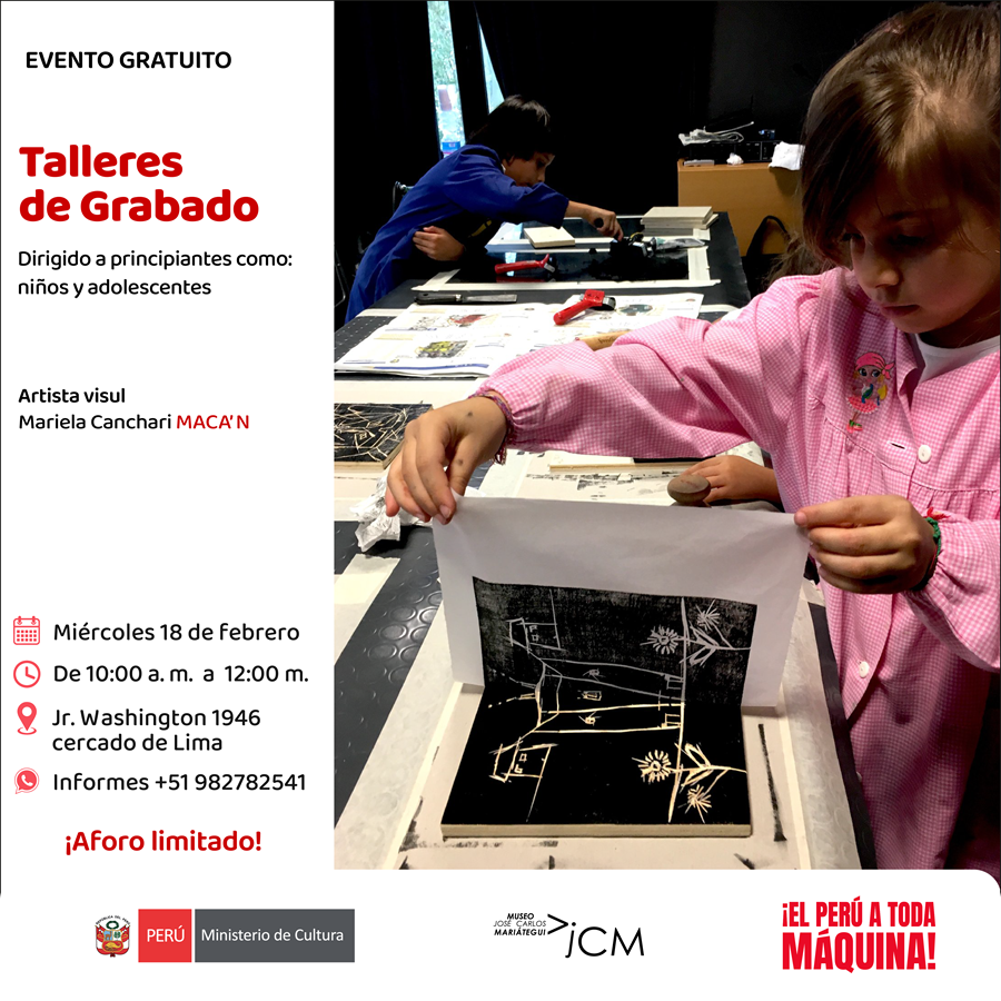 Talleres de Grabado de la artista visual Mariela Canchari MACA´N