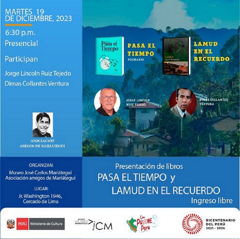 Presentación de libros. Pasa el tiempo y LAMUD en el recuerdo.