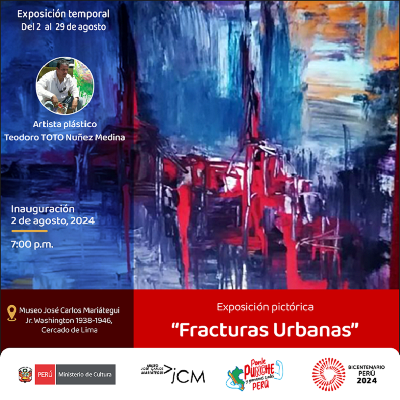 Inauguración de la exposición pictórica "Fracturas urbanas" del artista plástico Teodoro TOTO Nuñez Medina.