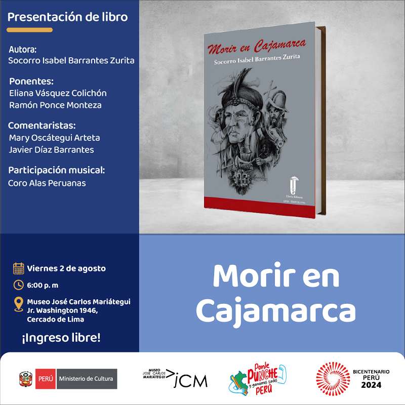 Presentación de libro "Morir en Cajamarca" de la autora Socorro Isabel Barrantes Zurita.