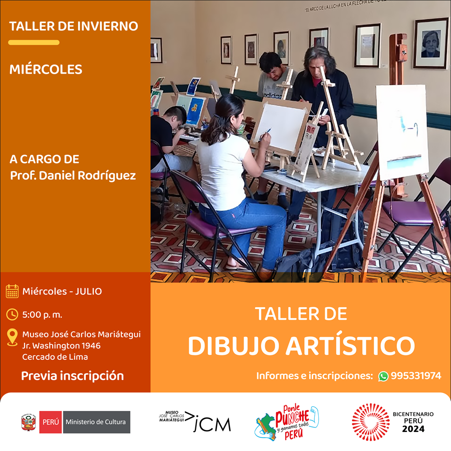 Taller de dibujo artístico. A cargo del profesor Daniel Rodríguez
