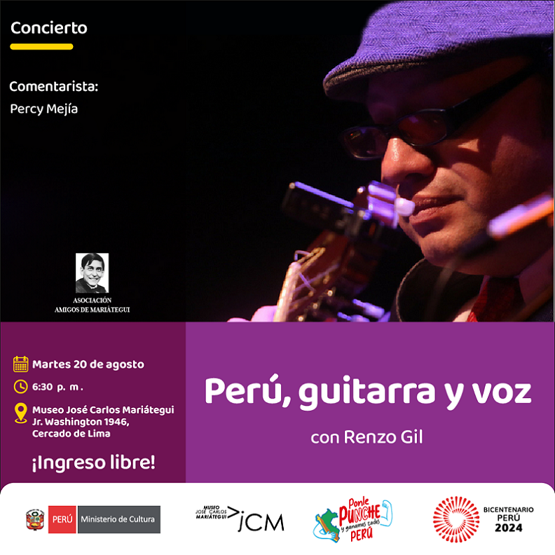 Concierto: Perú, guitarra y voz con Renzo Gil