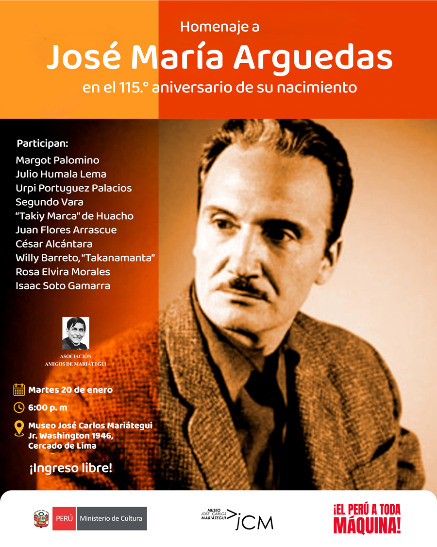 Homenaje a José María Arguedas en el 115.° aniversario de su nacimiento