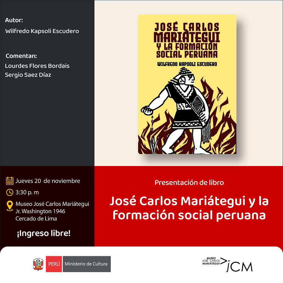 Presentación de libro. José Carlos Mariátegui y la formación social peruana de Wilfredo Kapsoli Escudero