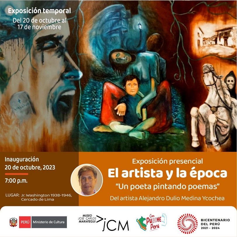 Exposición temporal "El artista y la época" un artista pintando poemas