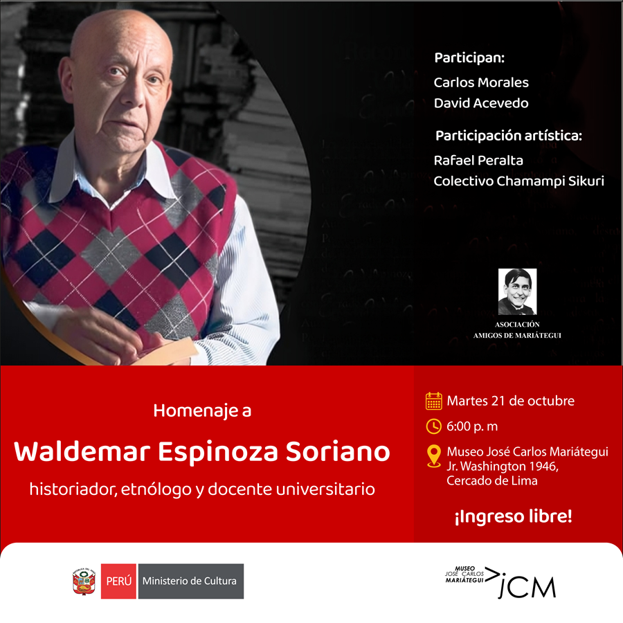 Homenaje a Waldemar Espinoza Soriano. Historiador, etnólogo y docente universitario