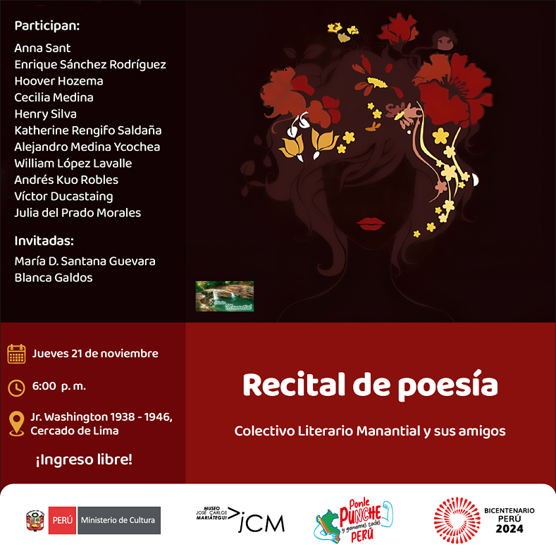 Recital de poesía. Colectivo Literario Manantial y sus amigos.