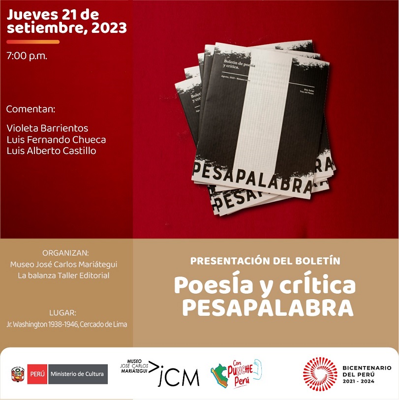 Presentación del boletín: Poesía y crítica "PESAPALABRA"