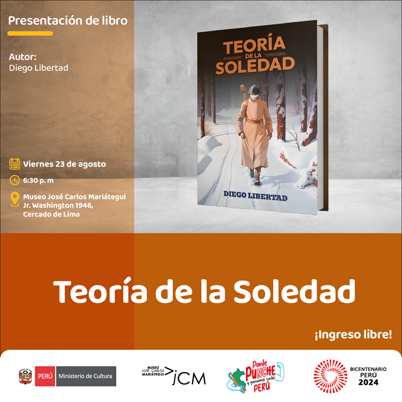 Presentación de libro. Teoría de la Soledad del autor Diego Libertad.