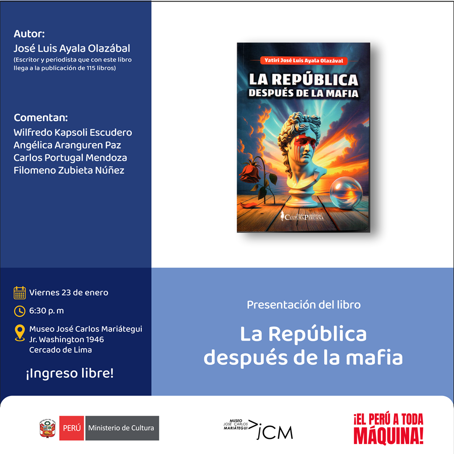 Presentación del libro. La República después de la mafia de José Luis Ayala Olazábal