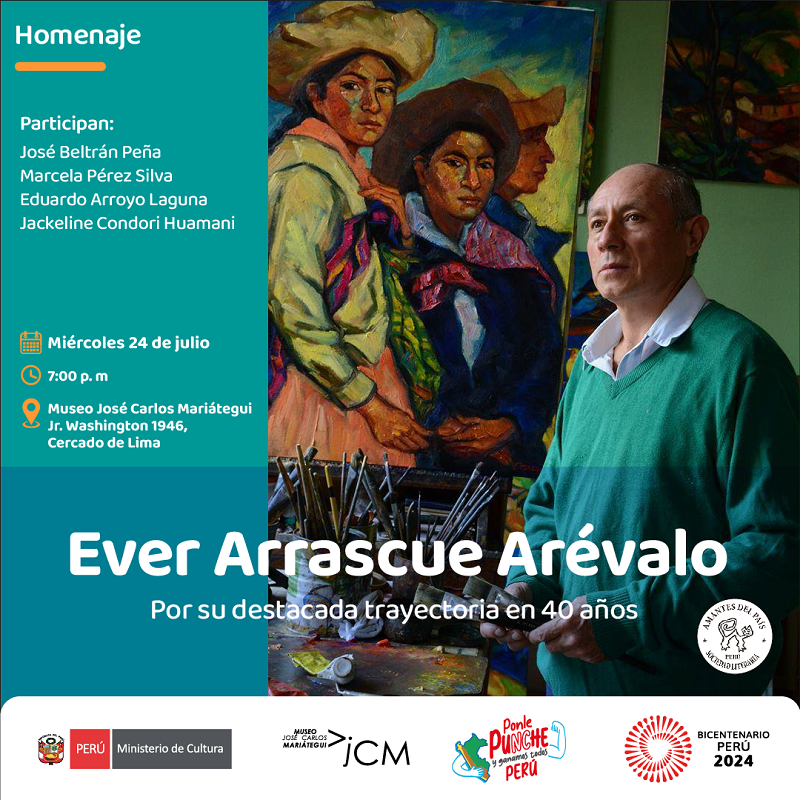 HOMENAJE A EVER ARRASCUE AREVALO. Por su destacada trayectoria en 40 años reconocida a nivel nacional e internacional     