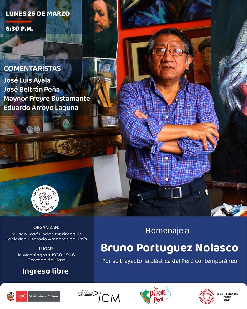 Homenaje a Bruno Portuguez Nolasco por su trayectoria plástica del Perú ...