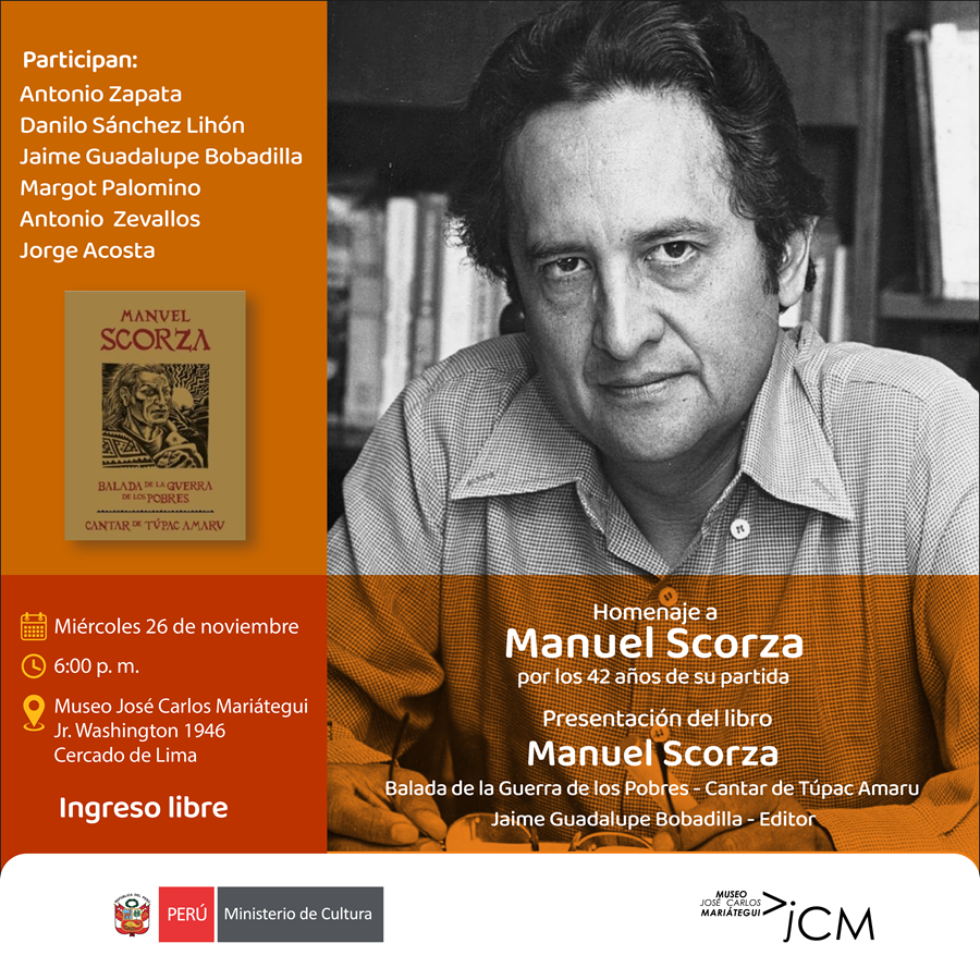 Homenaje a Manuel Scorza por sus 42 años de su partida - Presentación del libro Manuel Scorza