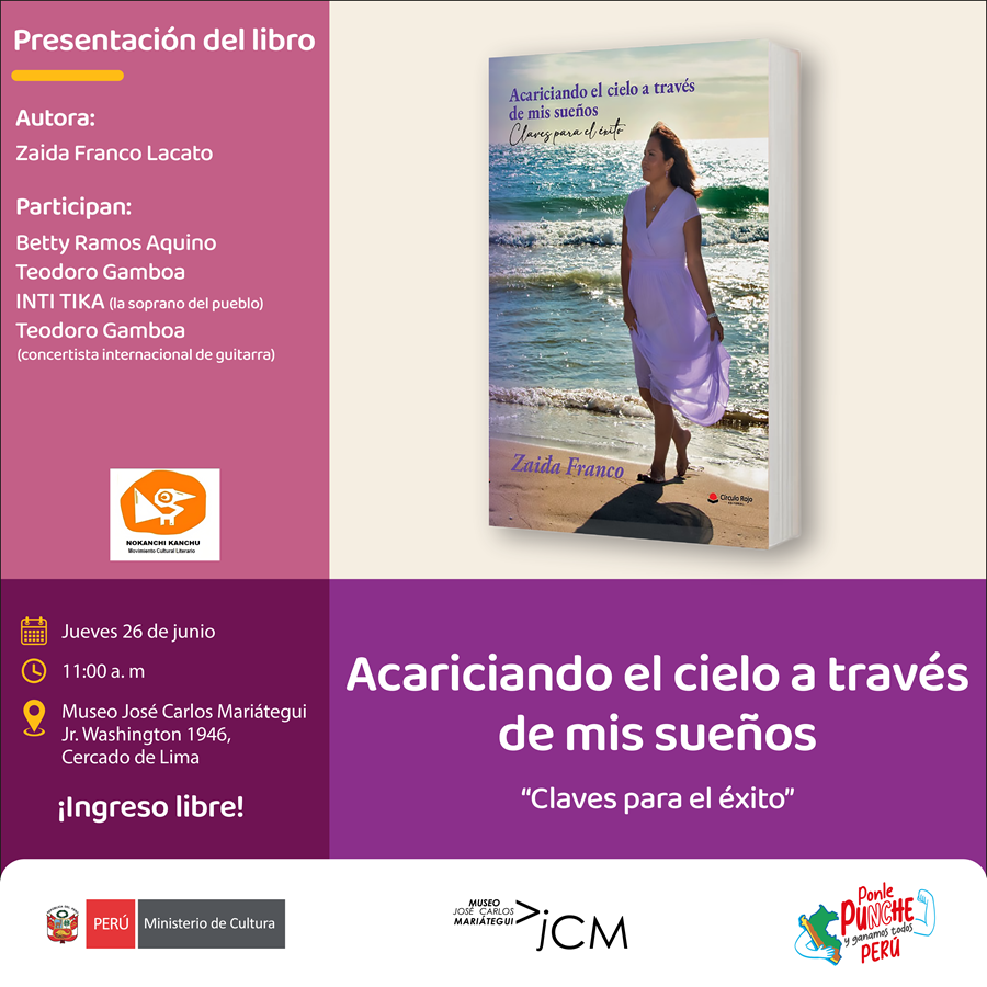 Presentación del libro. Acariciando el cielo a través de mis sueños "Claves para el éxito" de la autor Zaida Franco Lacato  