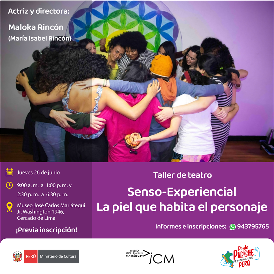 Taller de teatro Senso-Experiencial. La piel que habita el personaje. A cargo de la docente: Maloka Rincón