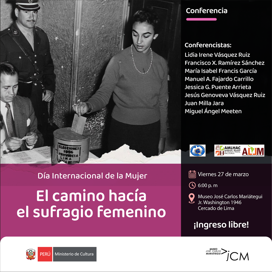 Conferencia. El camino hacía el sufragio femenino. Día Internacional de la Mujer