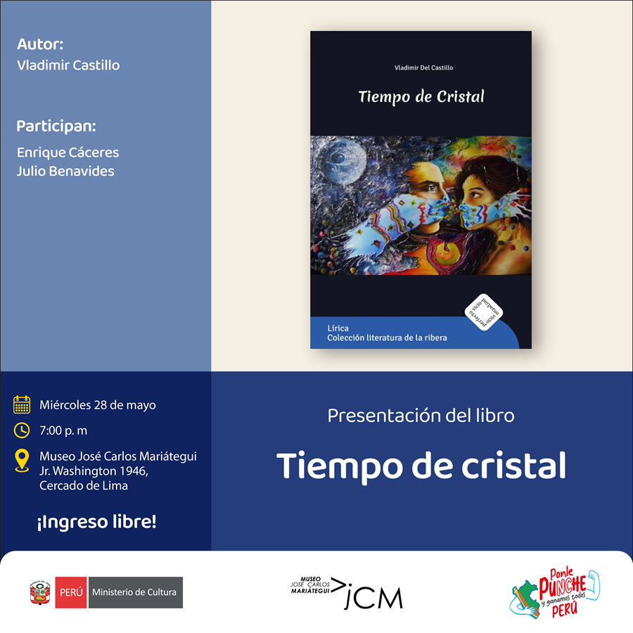 Presentación del libro. Tiempos de cristal del autor Vladimir del Castillo.