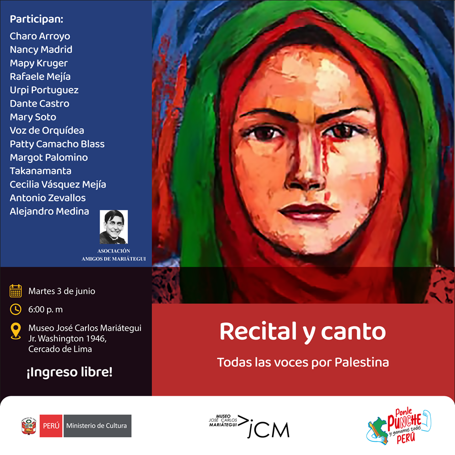 Recital y canto. Todas las voces por Palestina