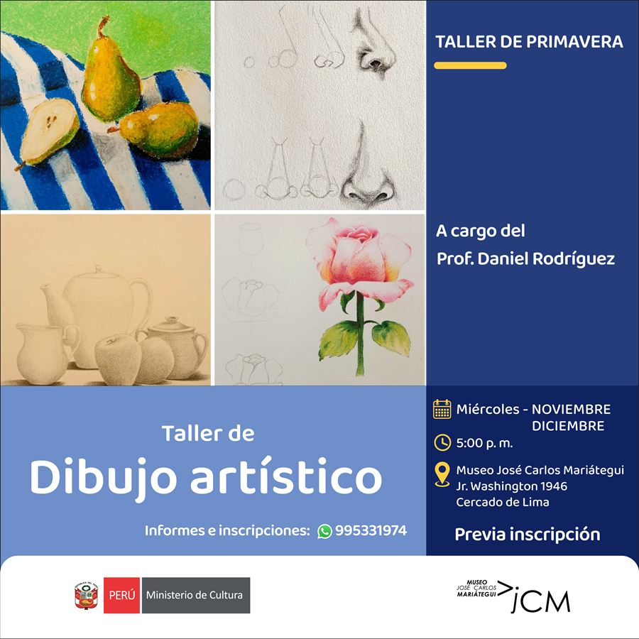 Taller de dibujo artístico. A cargo del profesor Daniel Rodríguez