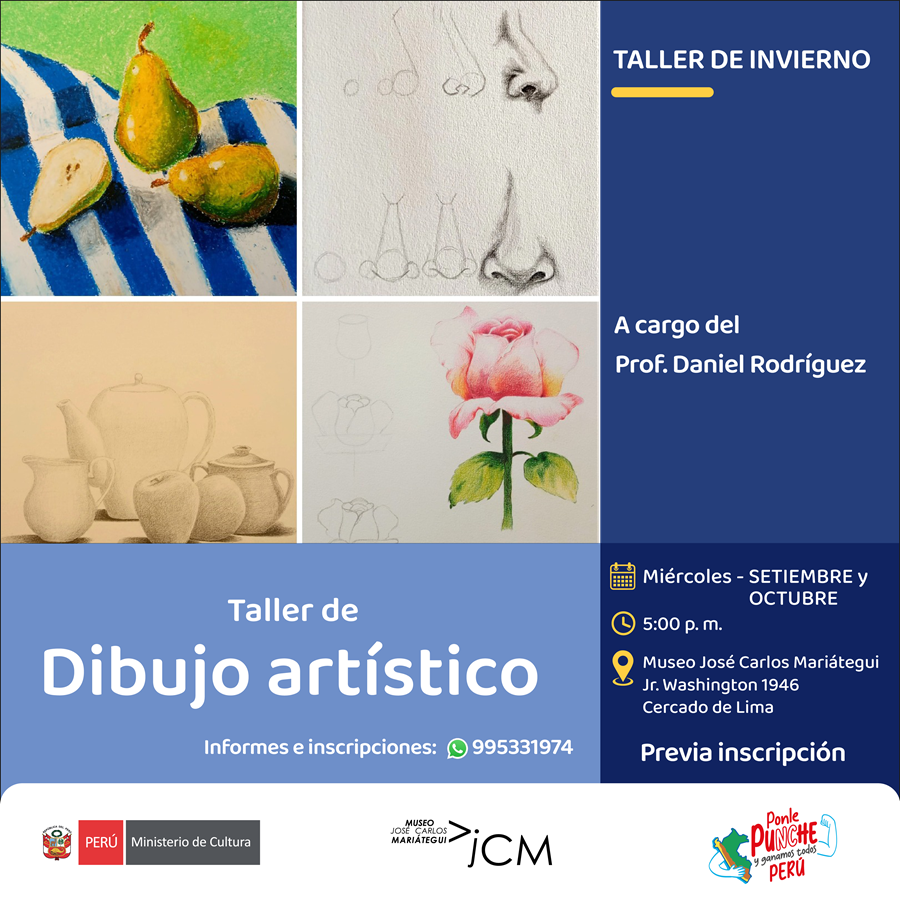 Taller de dibujo artístico. A cargo del profesor Daniel Rodríguez