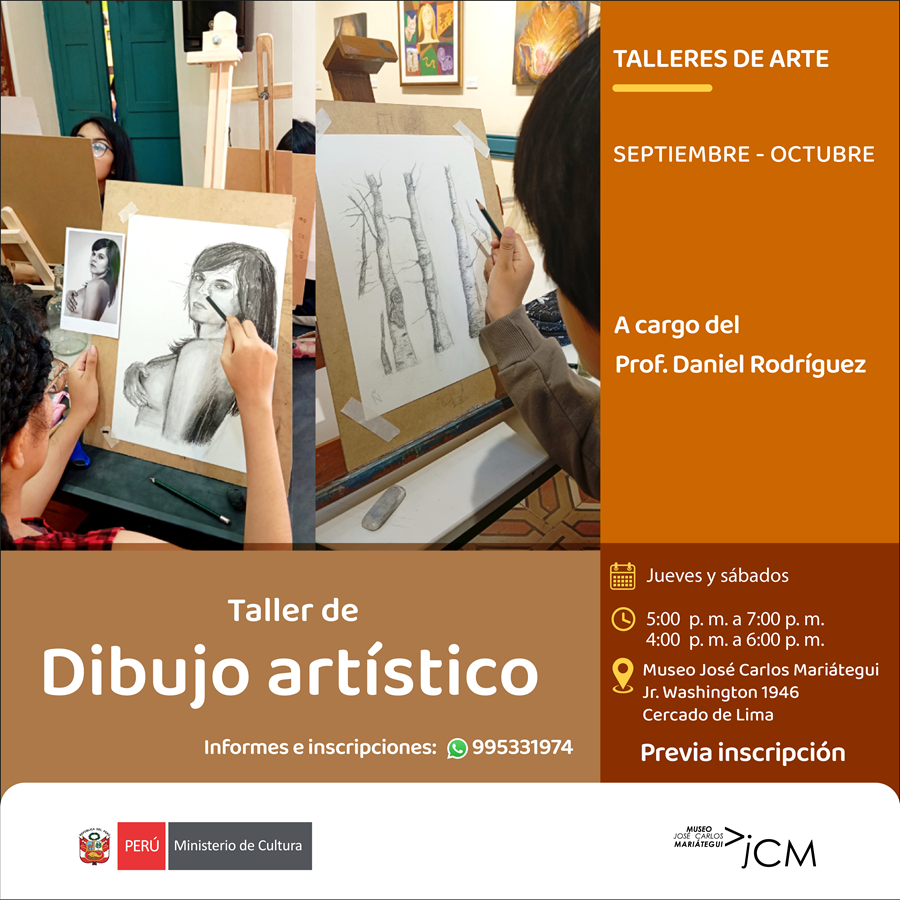 Taller de dibujo artístico. A cargo del profesor Daniel Rodríguez