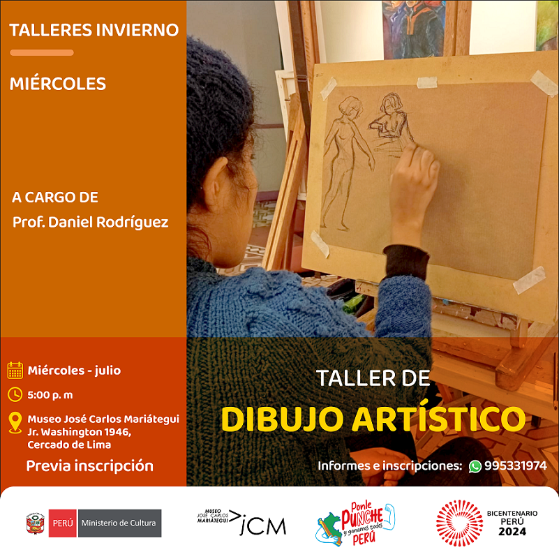 Taller de dibujo artístico. A cargo del profesor Daniel Rodríguez