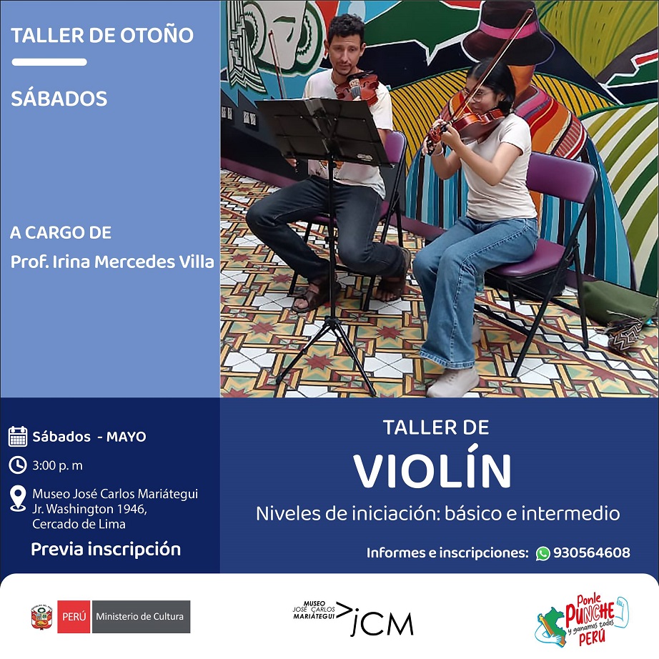 Taller de violín. A cargo de la profesora: Irina Mercedes Villa Rivero.