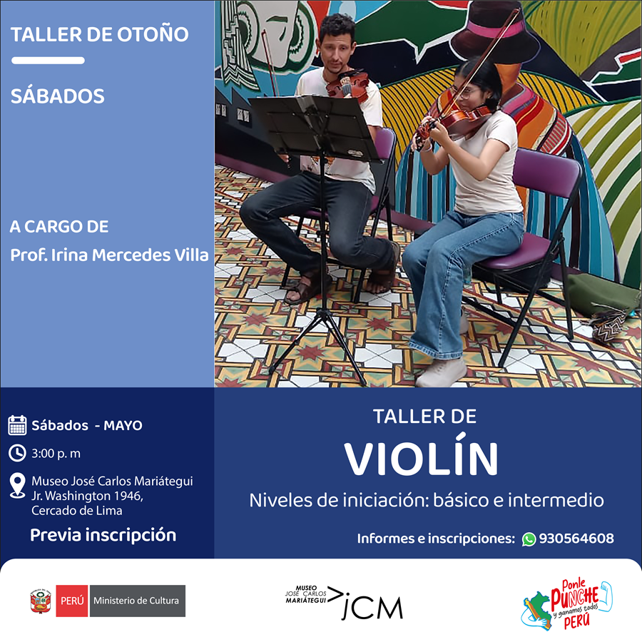 Taller de violín. A cargo de la profesora: Irina Mercedes Villa Rivero