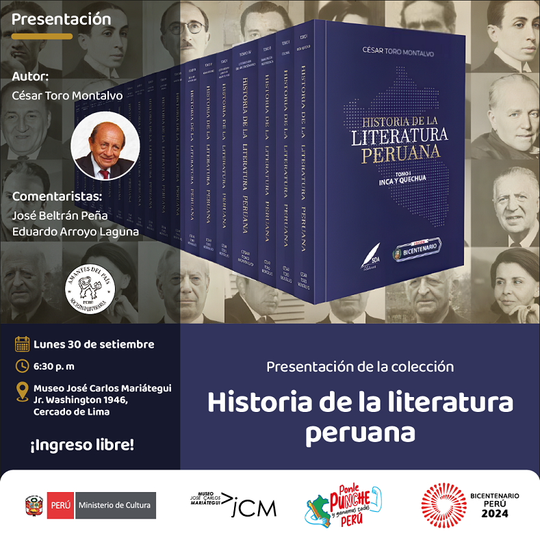 Presentación de la colección. Historia de la literatura peruana del autor César Toro Montalvo.