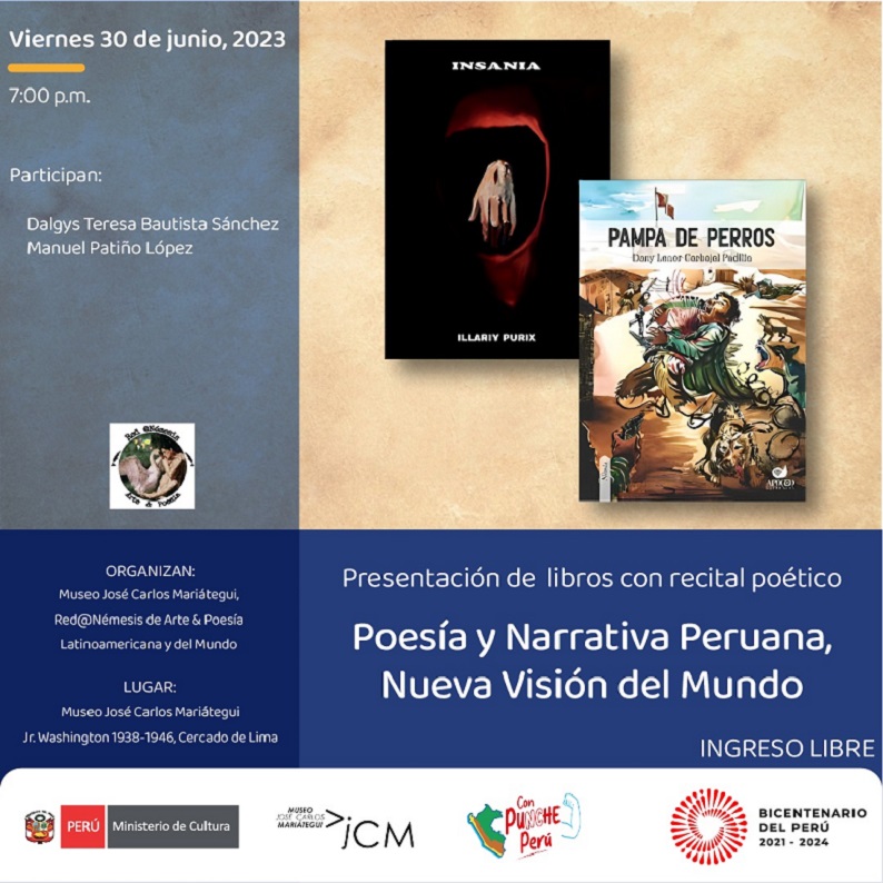 Presentación de libros con recital poético. Poesía y Narrativa Peruana, Nueva Visión del Mundo