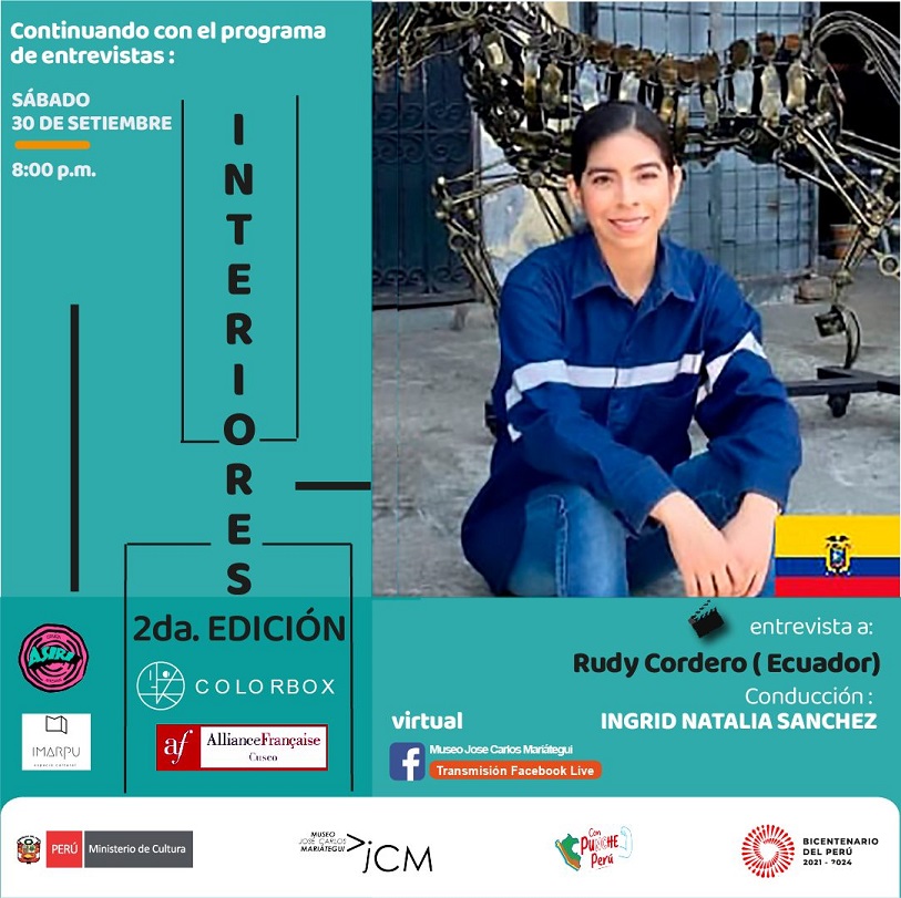 Programa de entrevistas: "INTERIORES 2da. Edición. Quinta entrevista: Rudy Cordero (Ecuador)