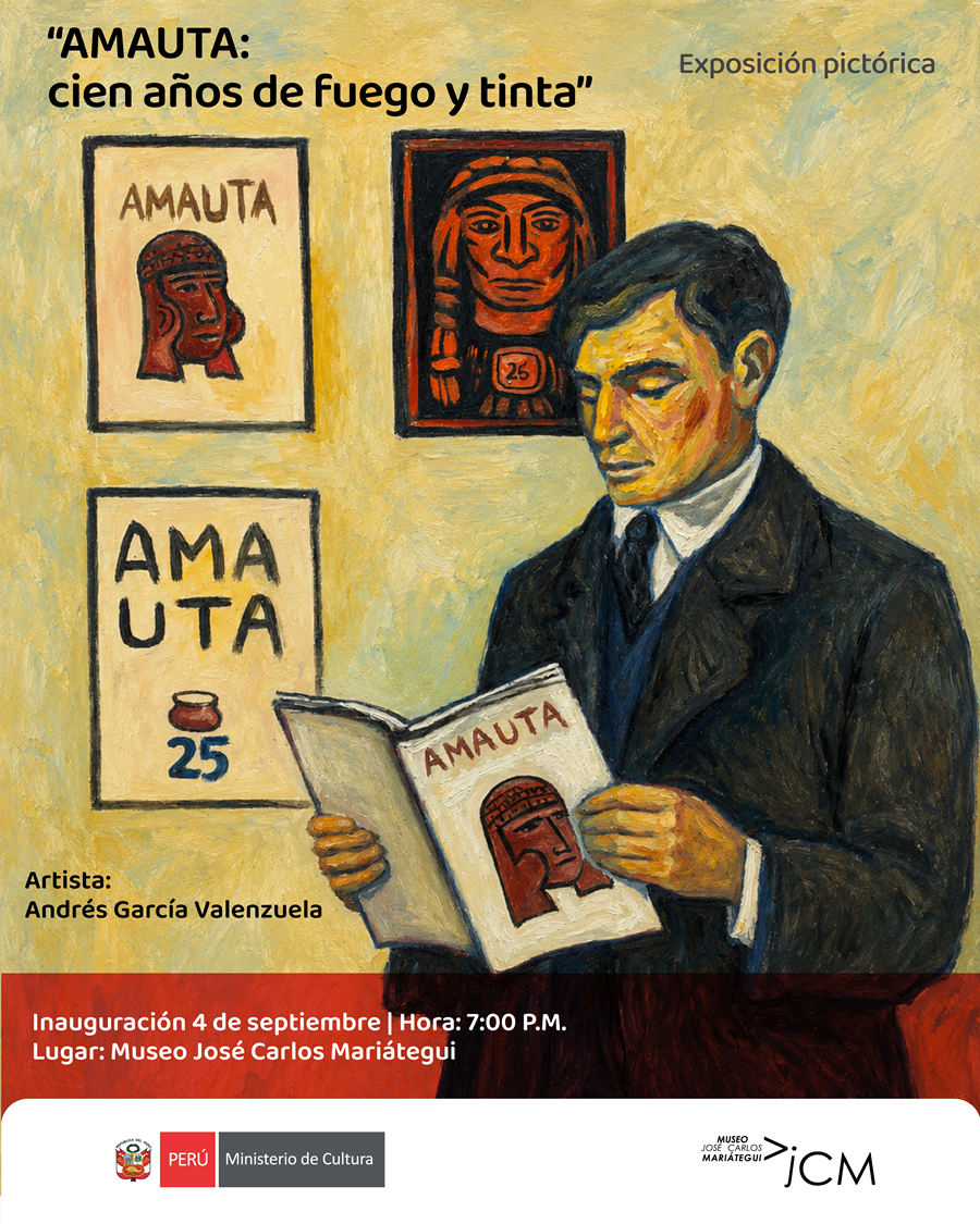 Exposición pictórica "Amauta: cien años de fuego y tinta" del artista Andrés García Valenzuela