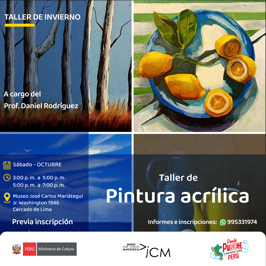 Taller de pintura acrílica. A cargo del profesor: Daniel Rodríguez